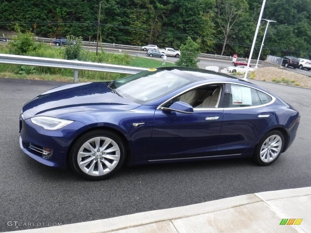 Deep Blue Metallic 2017 Tesla Model S 75D Exterior Photo #128899945