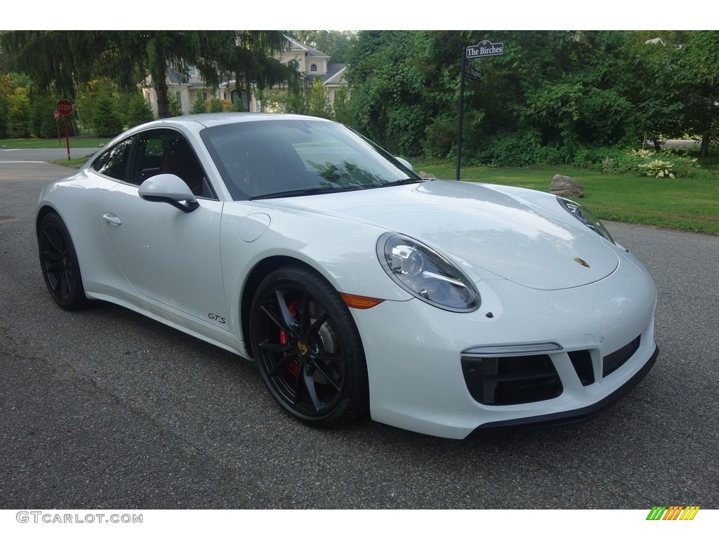 Carrara White Metallic 2017 Porsche 911 Carrera 4 GTS Coupe Exterior Photo #128901655