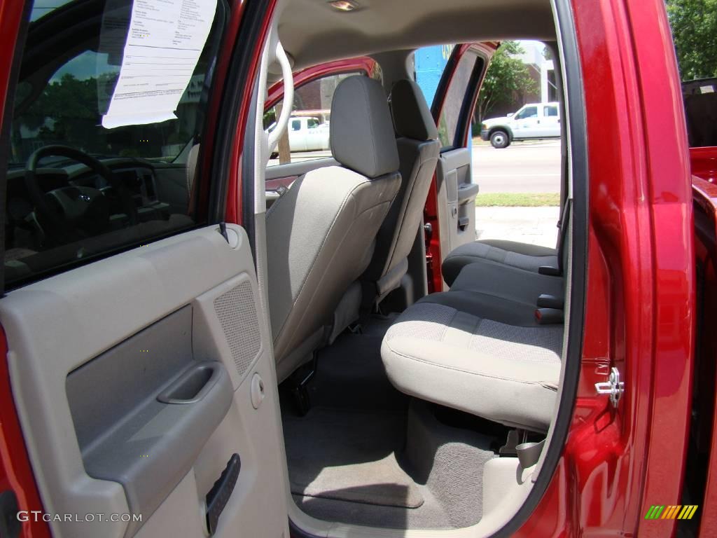 2007 Ram 1500 SLT Quad Cab - Inferno Red Crystal Pearl / Khaki Beige photo #15