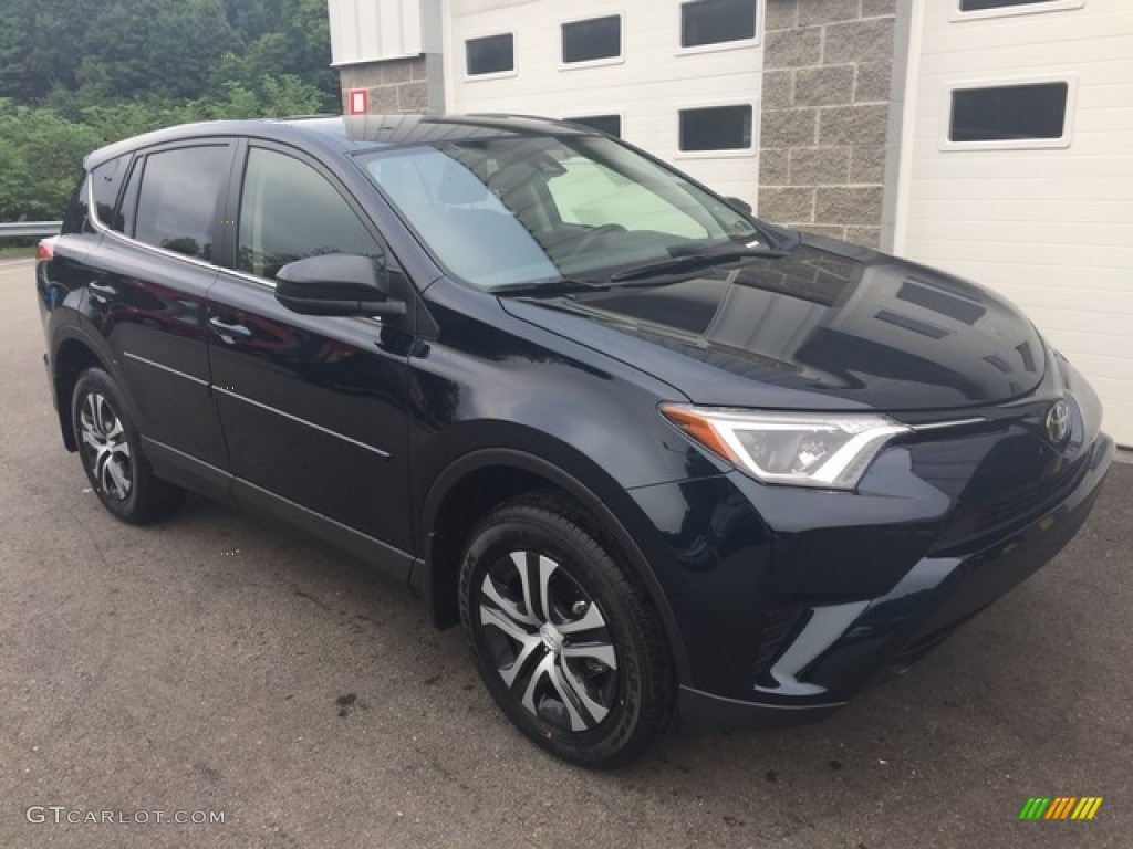 2018 RAV4 LE - Galactic Aqua Mica / Black photo #1