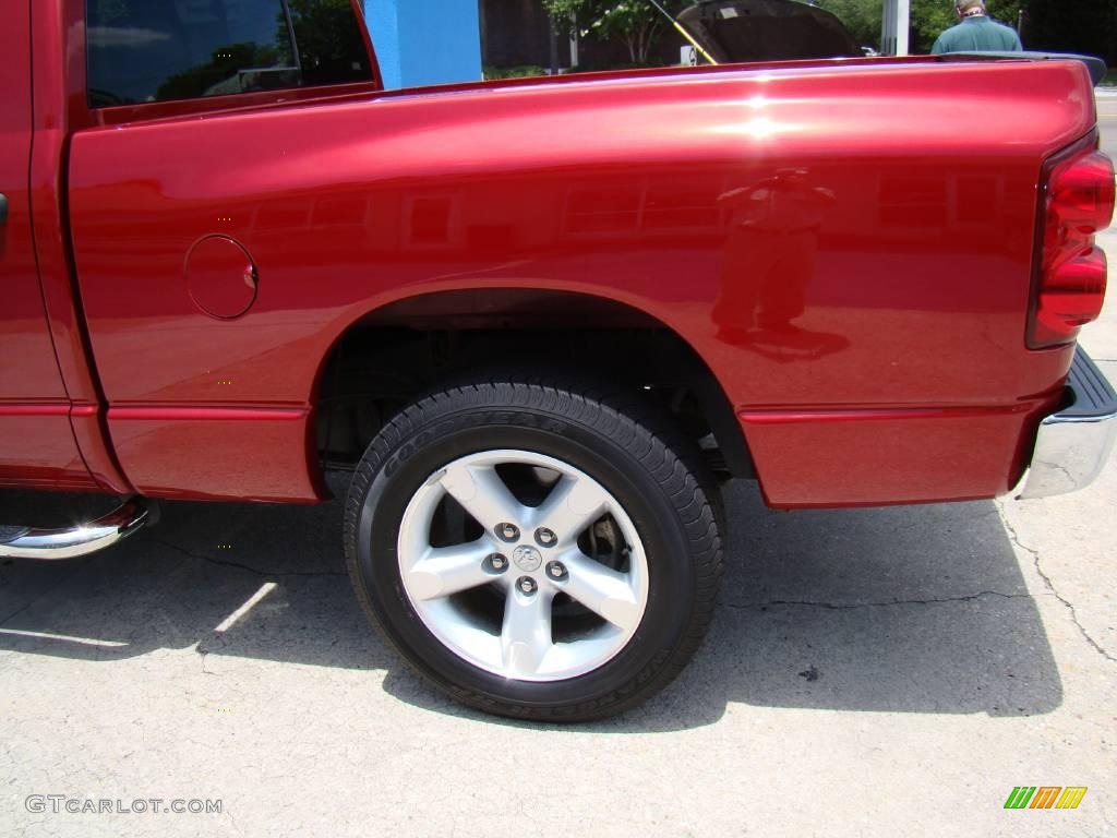 2007 Ram 1500 SLT Quad Cab - Inferno Red Crystal Pearl / Khaki Beige photo #29