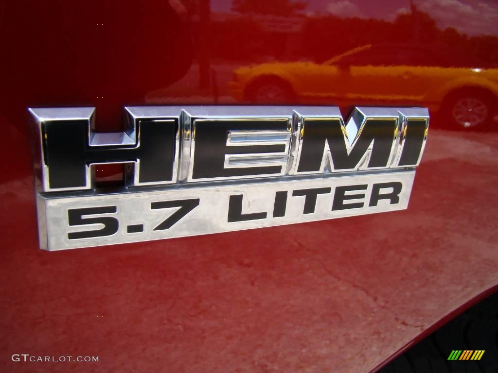 2007 Ram 1500 SLT Quad Cab - Inferno Red Crystal Pearl / Khaki Beige photo #32