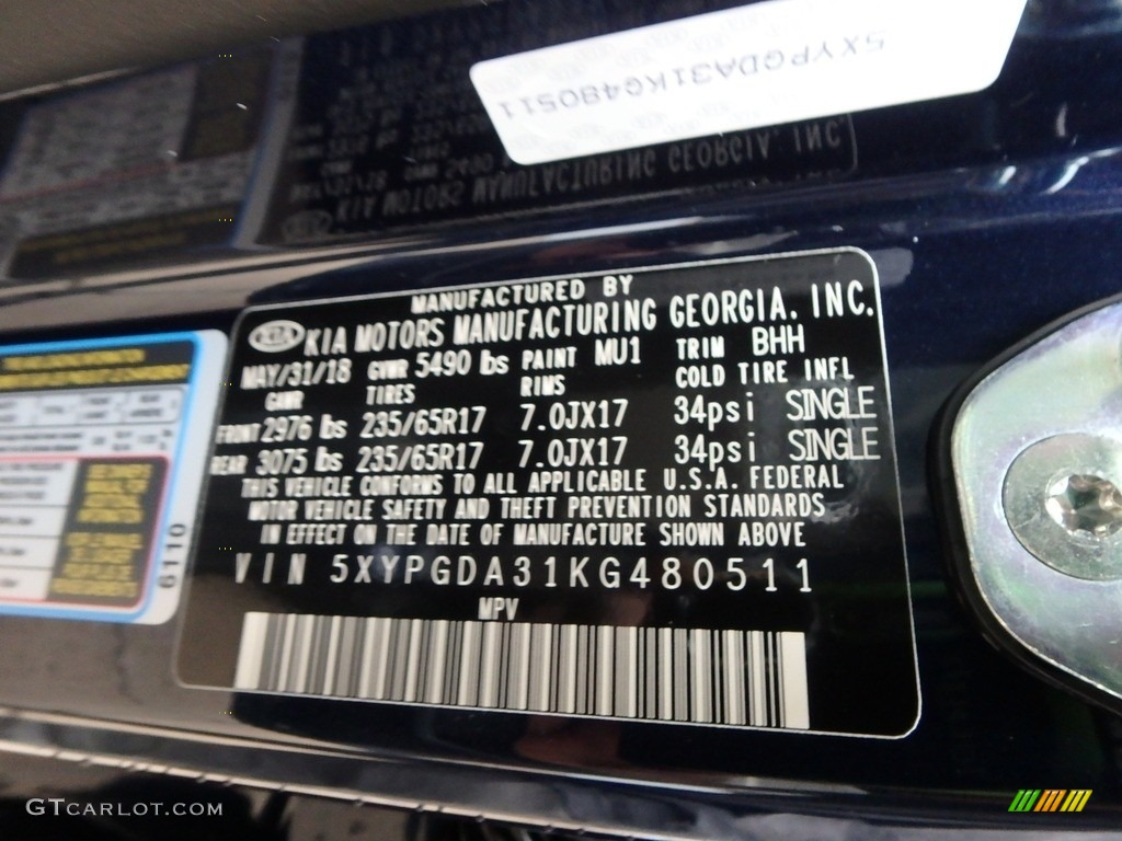 2019 Sorento LX AWD - Blaze Blue / Stone Beige photo #15