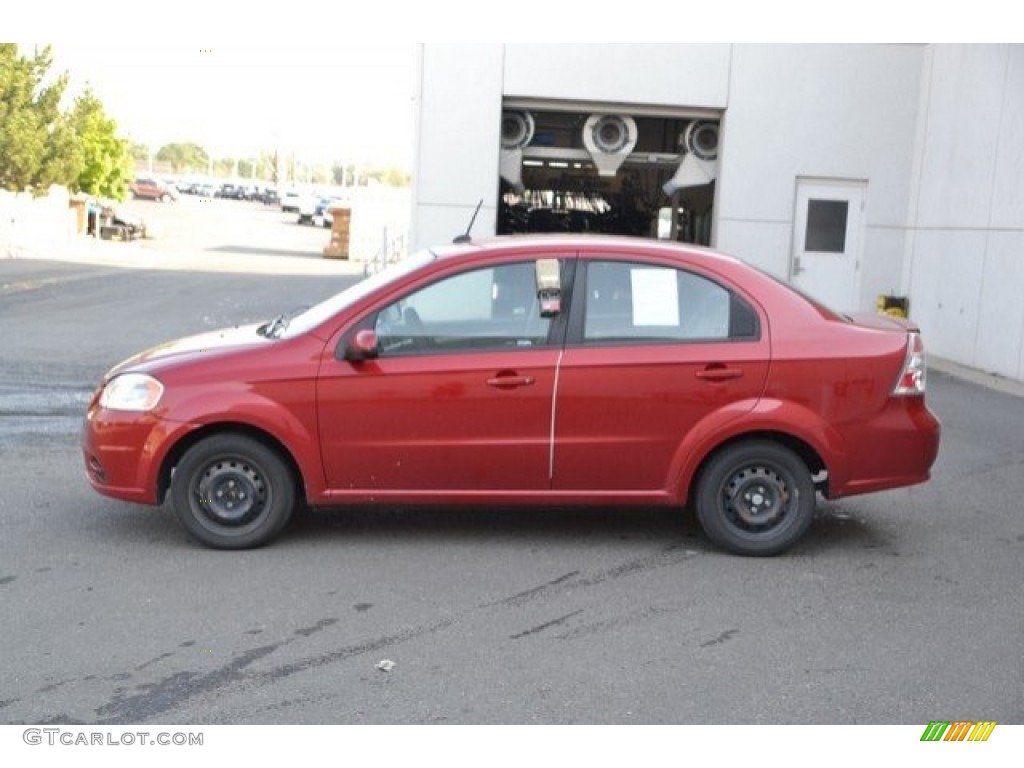 2011 Aveo LT Sedan - Sport Red / Charcoal photo #3