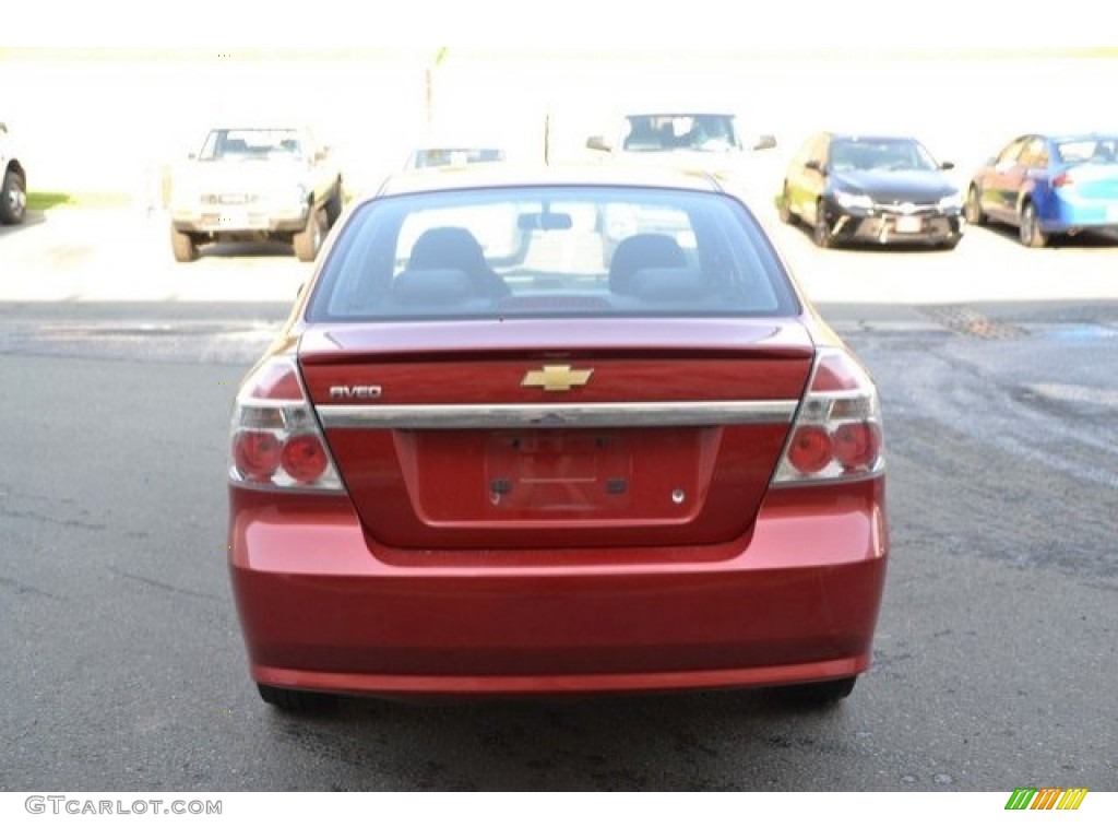 2011 Aveo LT Sedan - Sport Red / Charcoal photo #5