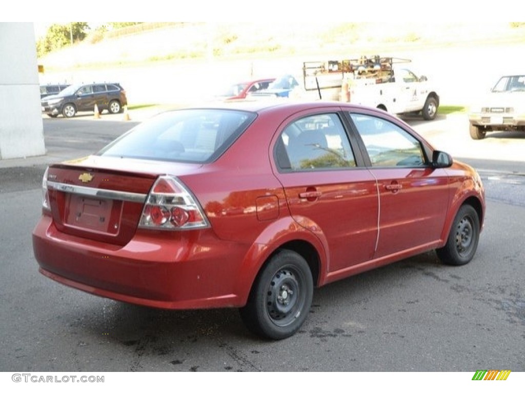 2011 Aveo LT Sedan - Sport Red / Charcoal photo #6