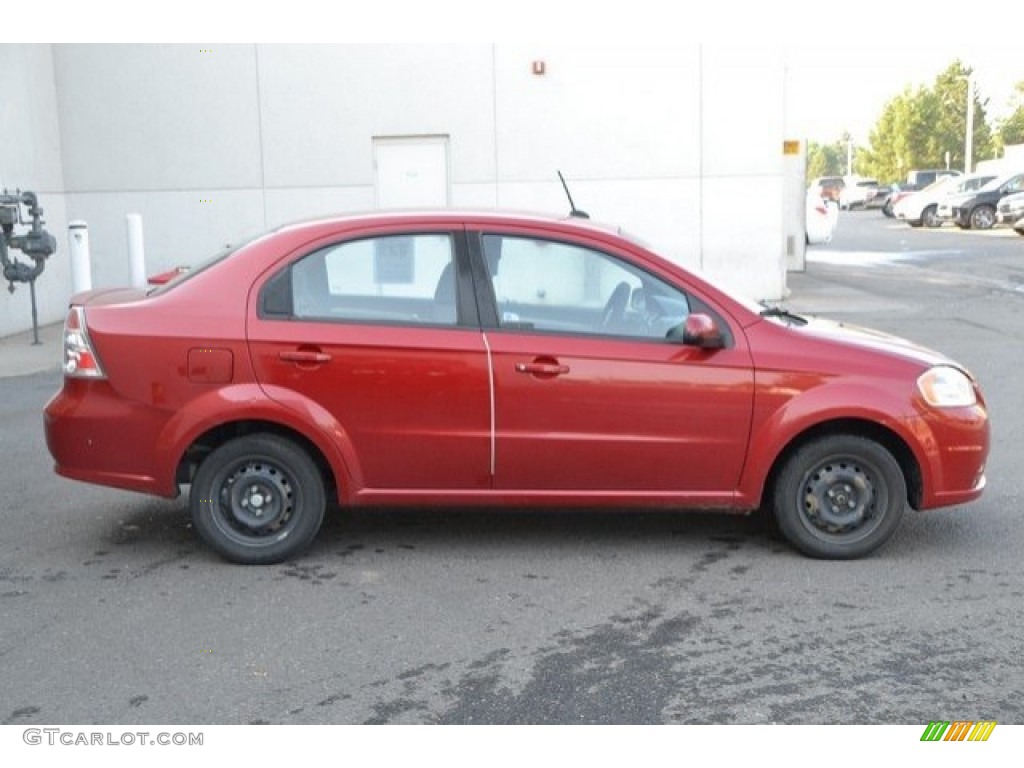 2011 Aveo LT Sedan - Sport Red / Charcoal photo #7