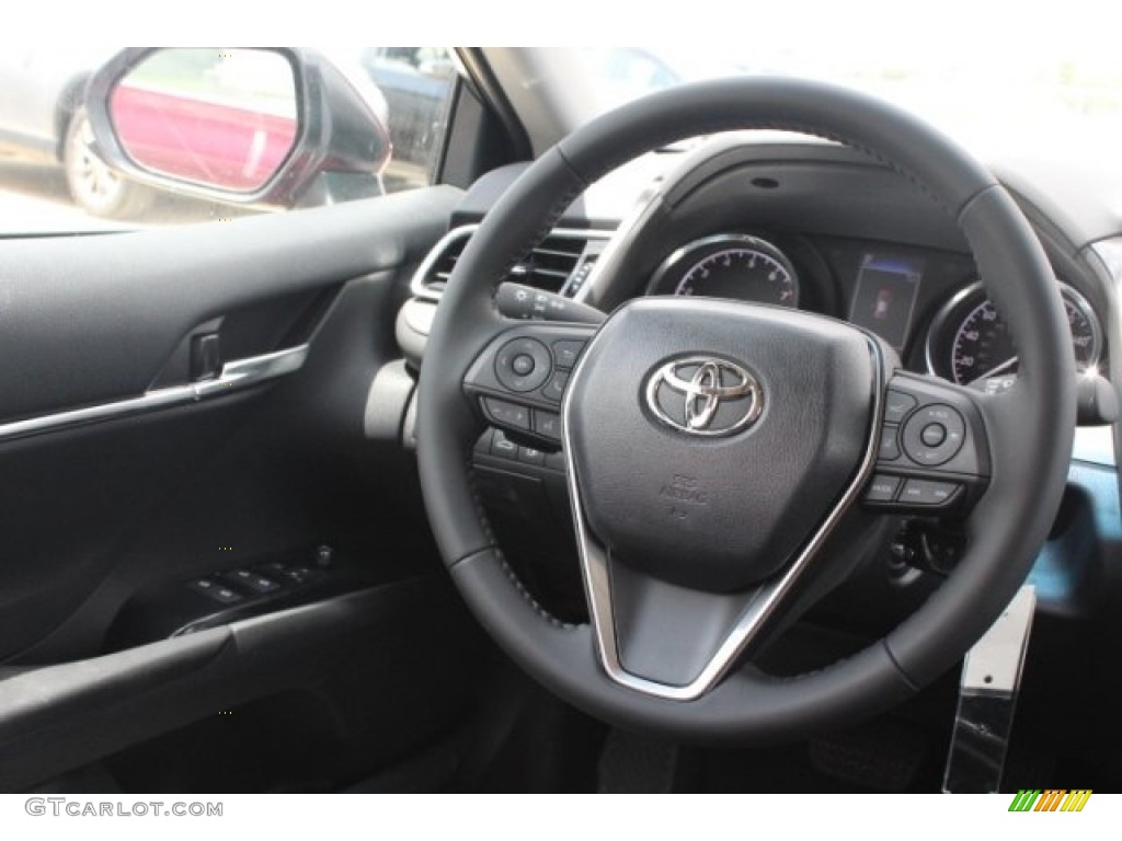 2018 Camry SE - Ruby Flare Pearl / Black photo #25