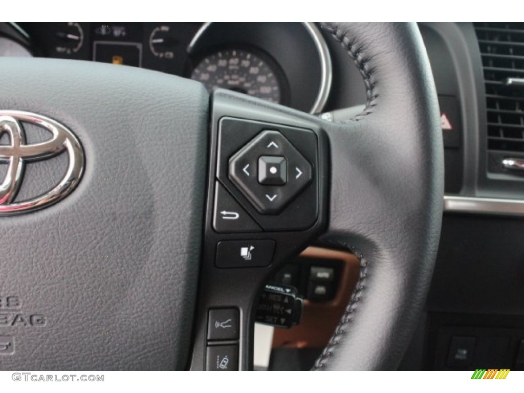 2018 Toyota Sequoia Platinum Red Rock/Black Steering Wheel Photo #128915053