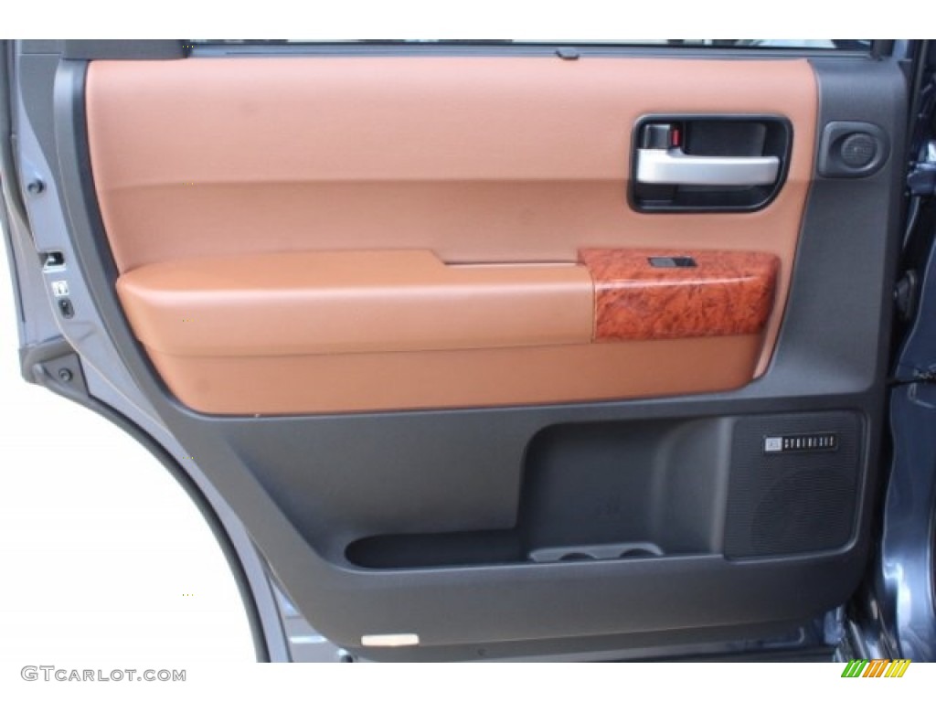 2018 Toyota Sequoia Platinum Red Rock/Black Door Panel Photo #128915068