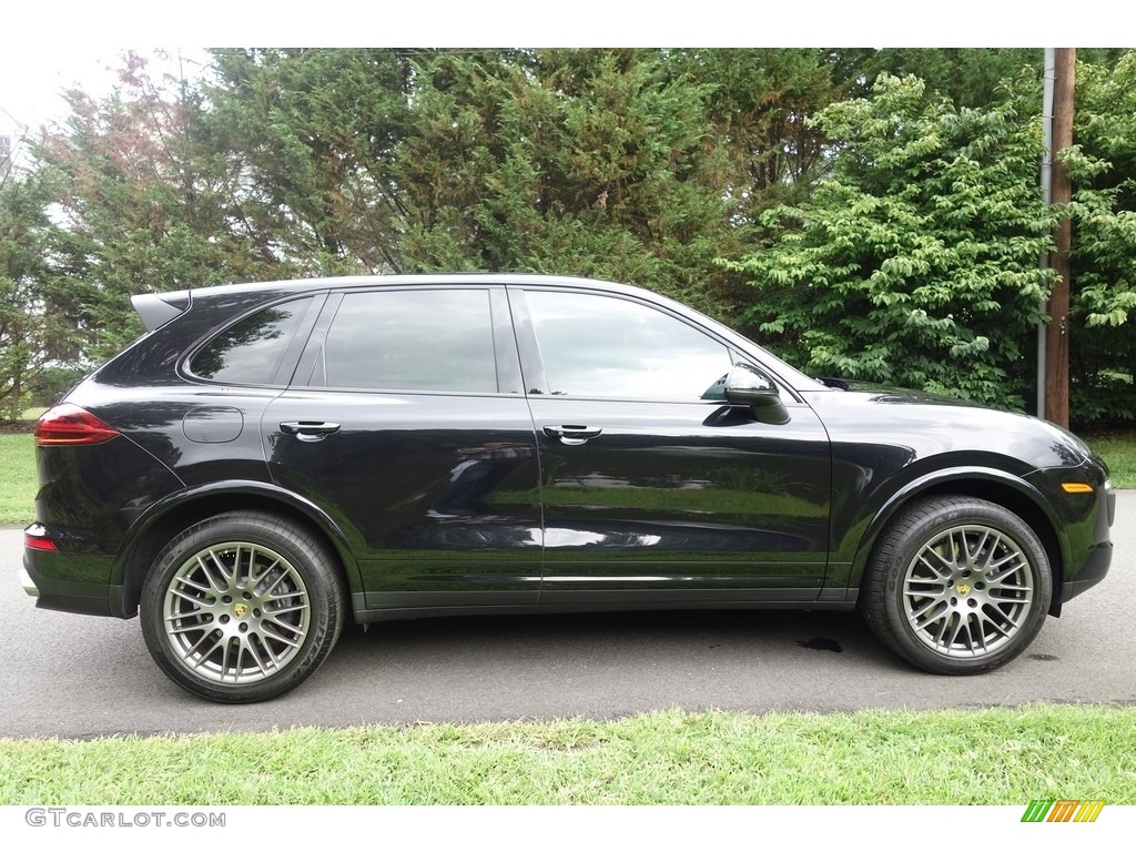 Jet Black Metallic 2017 Porsche Cayenne Platinum Edition Exterior Photo #128915683