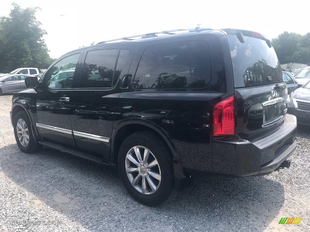 2008 QX 56 4WD - Liquid Onyx Black / Stone photo #4