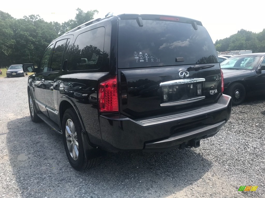 2008 QX 56 4WD - Liquid Onyx Black / Stone photo #5