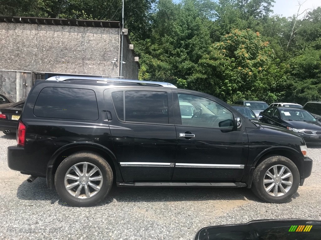 2008 QX 56 4WD - Liquid Onyx Black / Stone photo #8