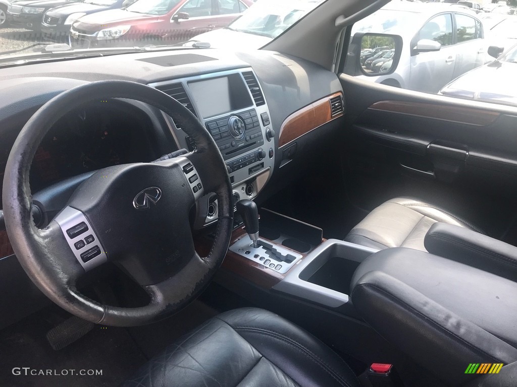 2008 QX 56 4WD - Liquid Onyx Black / Stone photo #11