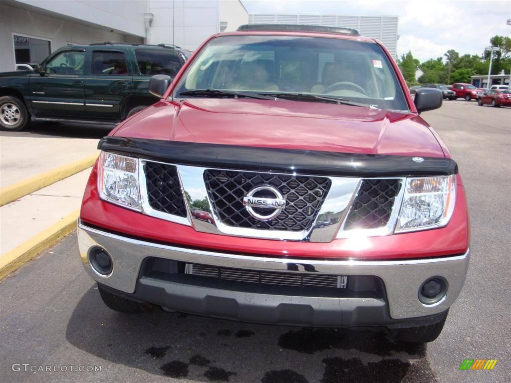 2008 Frontier SE Crew Cab 4x4 - Red Brawn / Beige photo #6