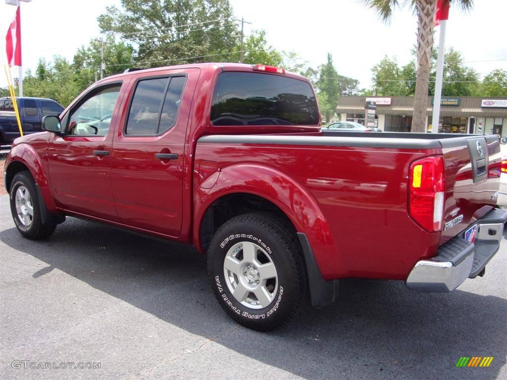 2008 Frontier SE Crew Cab 4x4 - Red Brawn / Beige photo #28