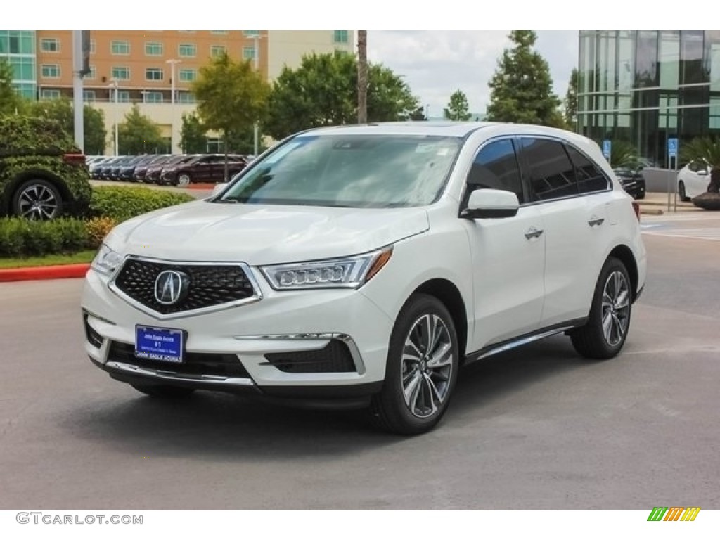 White Diamond Pearl 2019 Acura MDX Standard MDX Model Exterior Photo #128921098