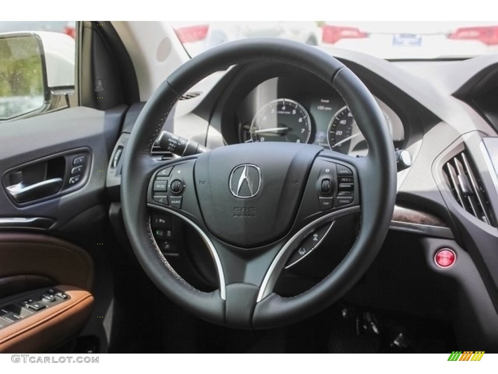 2019 Acura MDX Standard MDX Model Espresso Steering Wheel Photo #128921239