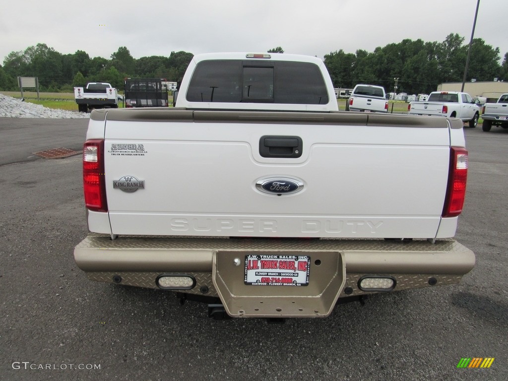 2014 F350 Super Duty Lariat Crew Cab 4x4 Dually - Oxford White / Adobe photo #4
