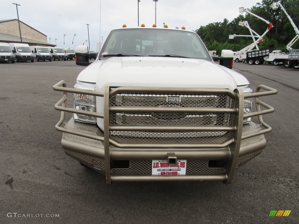 2014 F350 Super Duty Lariat Crew Cab 4x4 Dually - Oxford White / Adobe photo #8