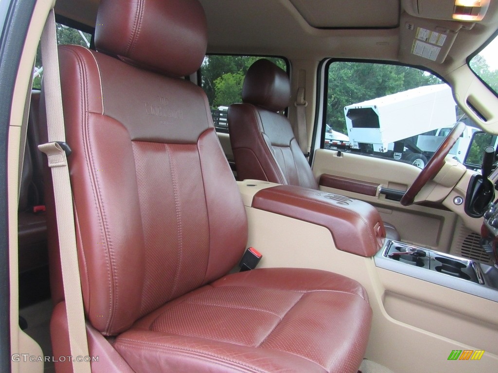 2014 F350 Super Duty Lariat Crew Cab 4x4 Dually - Oxford White / Adobe photo #11