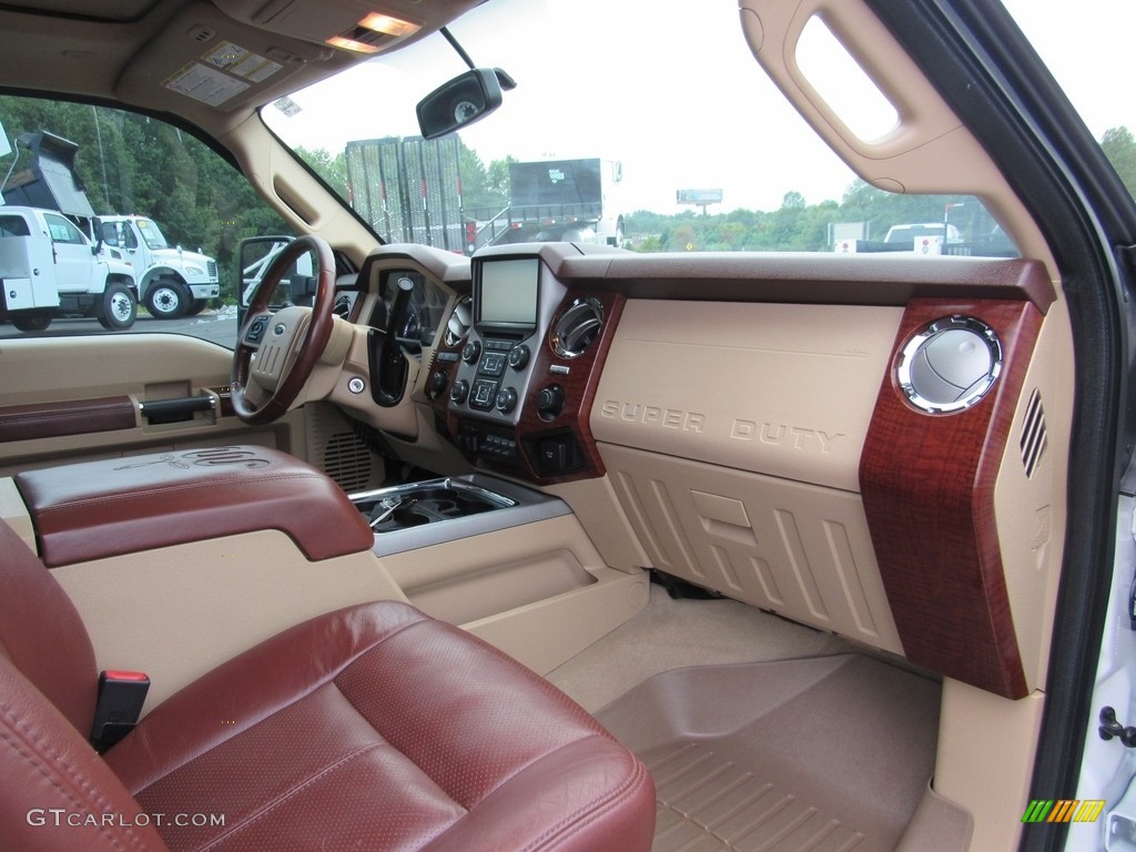 2014 F350 Super Duty Lariat Crew Cab 4x4 Dually - Oxford White / Adobe photo #13