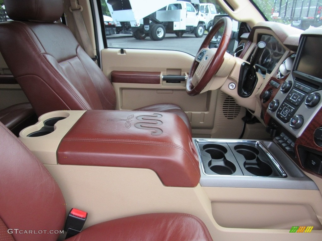 2014 F350 Super Duty Lariat Crew Cab 4x4 Dually - Oxford White / Adobe photo #14