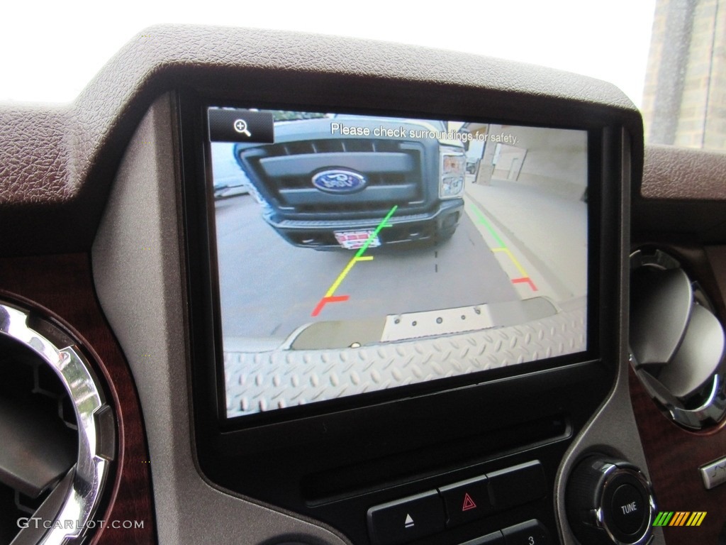 2014 F350 Super Duty Lariat Crew Cab 4x4 Dually - Oxford White / Adobe photo #16