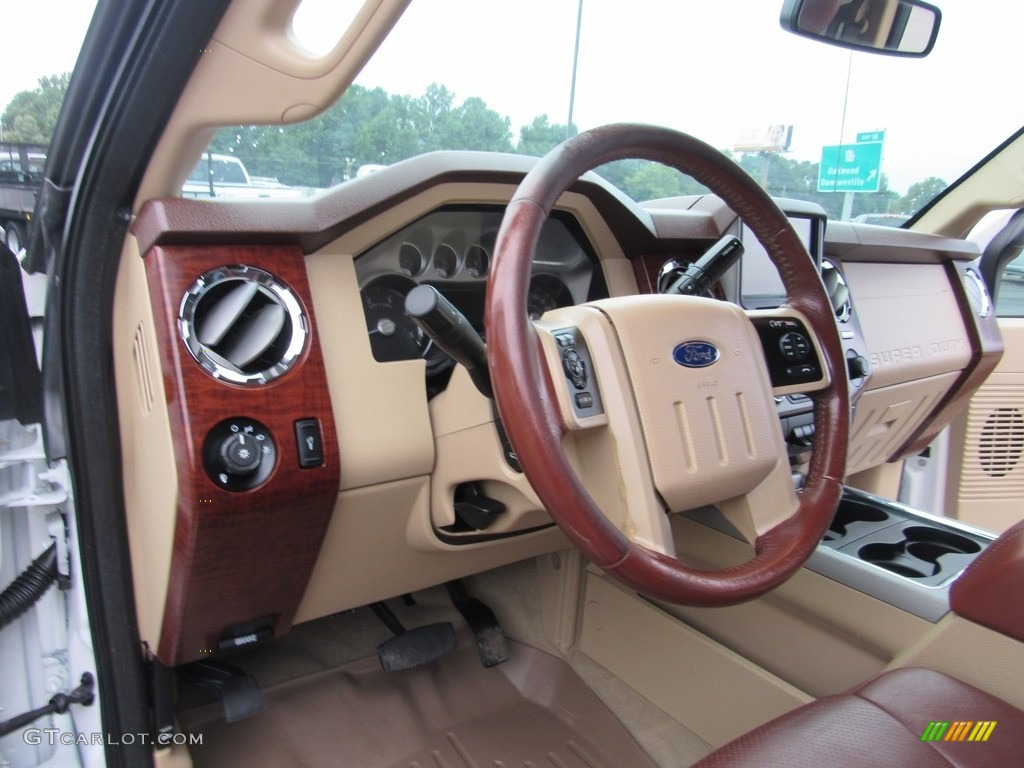 2014 F350 Super Duty Lariat Crew Cab 4x4 Dually - Oxford White / Adobe photo #23