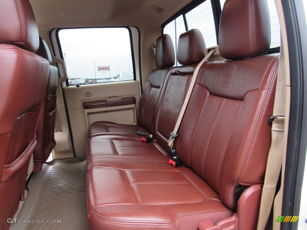 2014 F350 Super Duty Lariat Crew Cab 4x4 Dually - Oxford White / Adobe photo #29