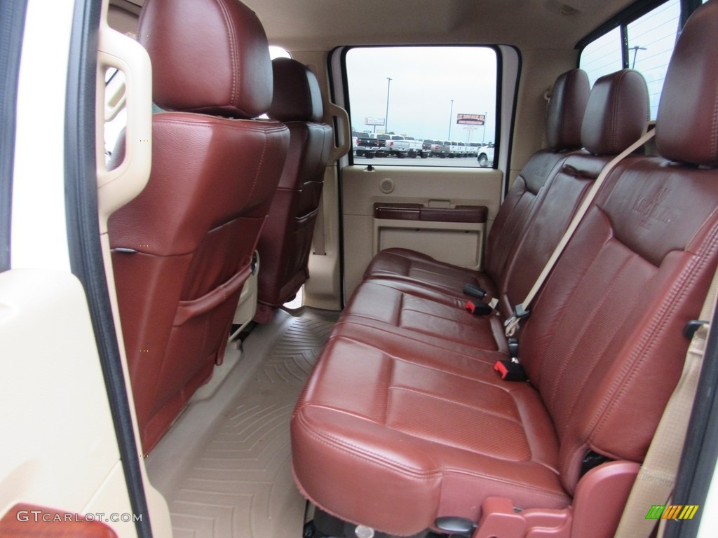 2014 F350 Super Duty Lariat Crew Cab 4x4 Dually - Oxford White / Adobe photo #30