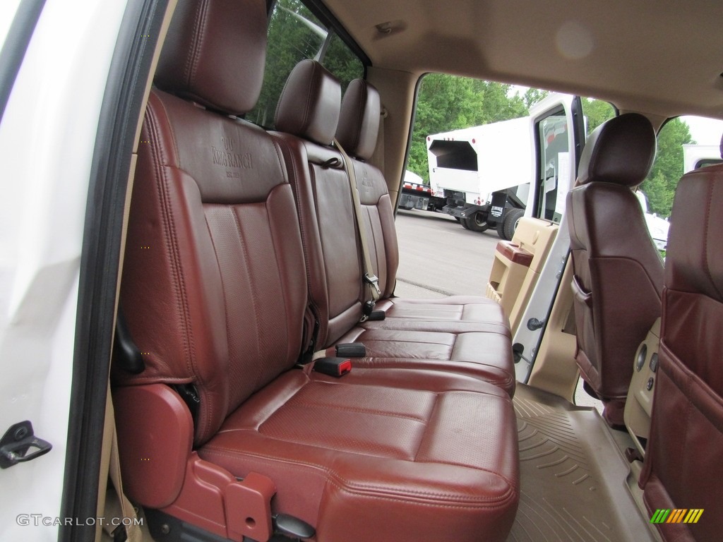 2014 F350 Super Duty Lariat Crew Cab 4x4 Dually - Oxford White / Adobe photo #33