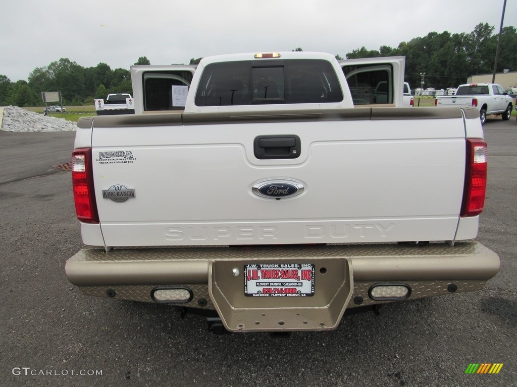 2014 F350 Super Duty Lariat Crew Cab 4x4 Dually - Oxford White / Adobe photo #35