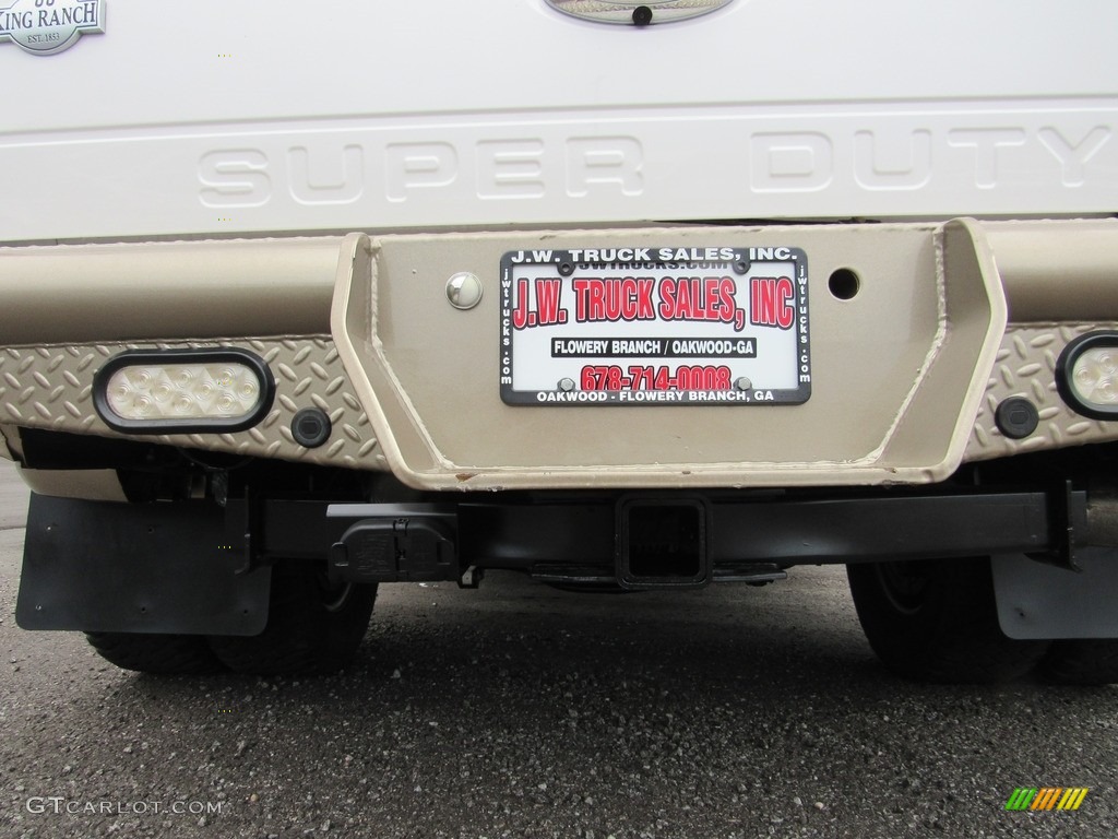 2014 F350 Super Duty Lariat Crew Cab 4x4 Dually - Oxford White / Adobe photo #36