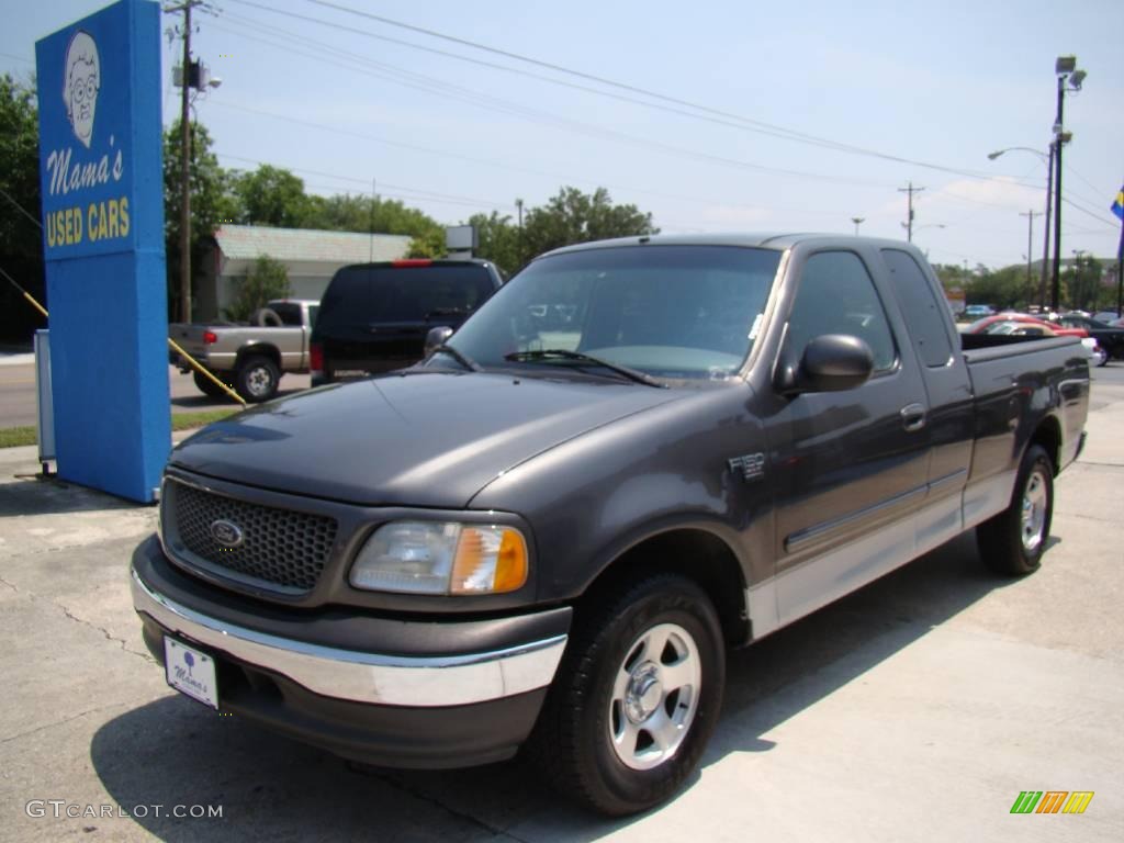 2002 F150 XLT SuperCab - Dark Shadow Grey Metallic / Dark Graphite photo #4