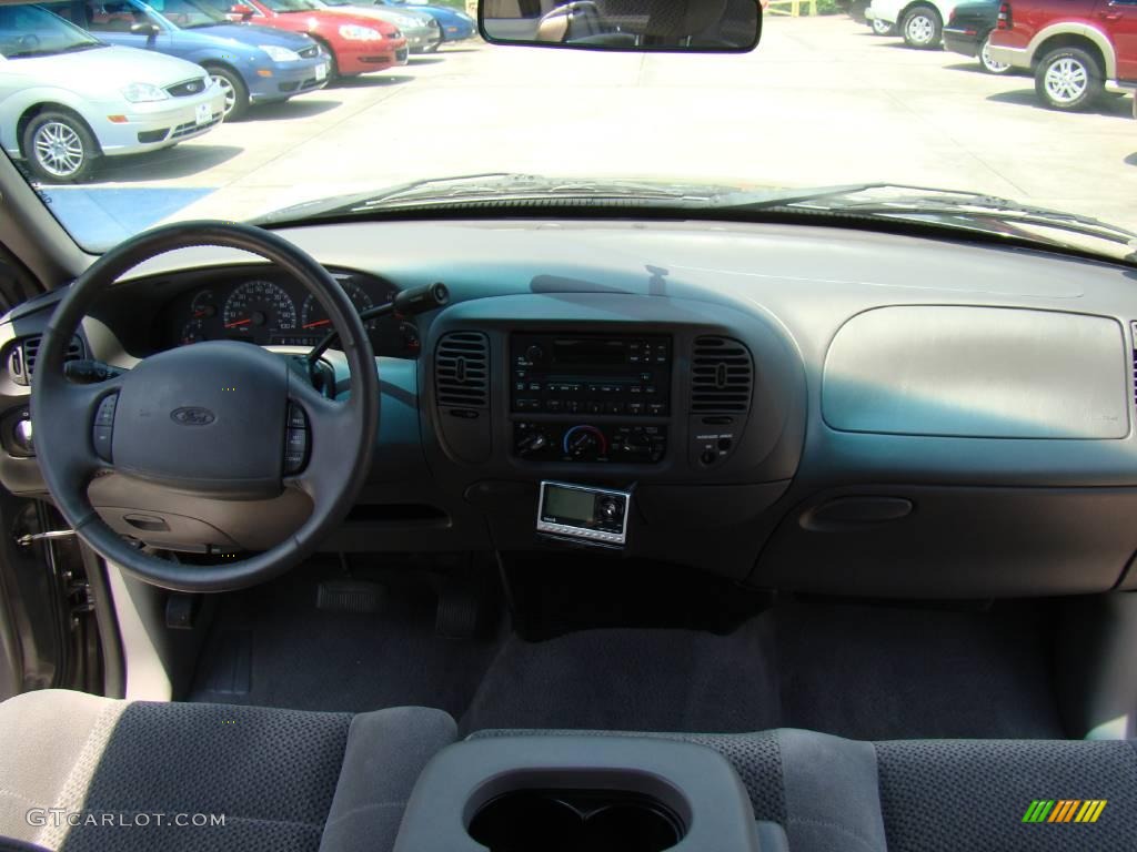 2002 F150 XLT SuperCab - Dark Shadow Grey Metallic / Dark Graphite photo #13
