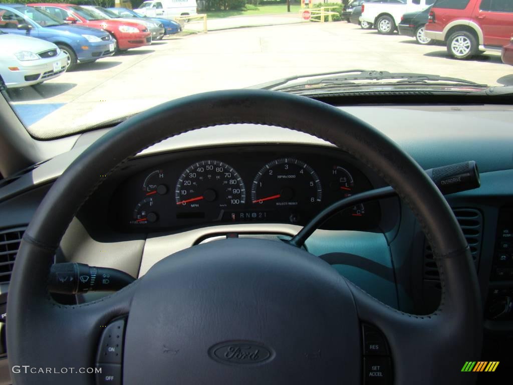2002 F150 XLT SuperCab - Dark Shadow Grey Metallic / Dark Graphite photo #14