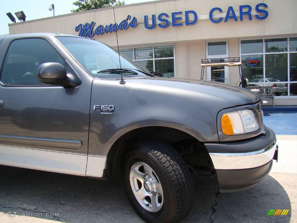 2002 F150 XLT SuperCab - Dark Shadow Grey Metallic / Dark Graphite photo #22