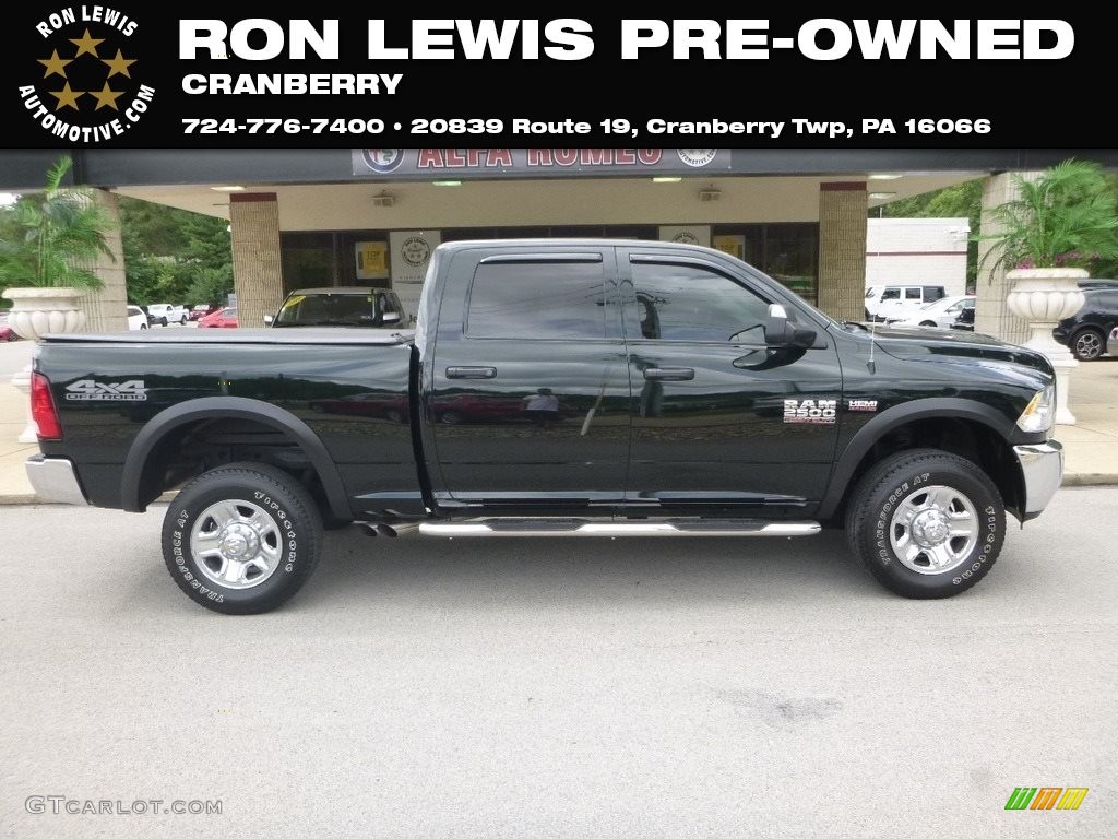 2017 2500 Tradesman Crew Cab 4x4 - Black Forest Green Pearl / Black/Diesel Gray photo #1