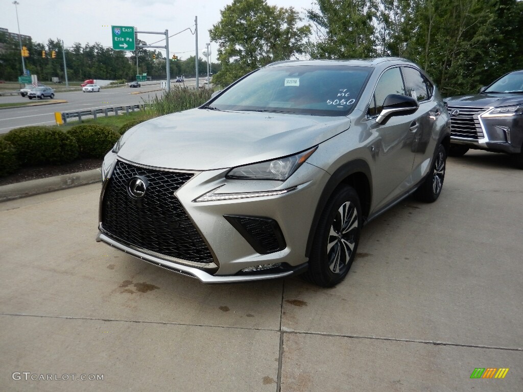 2019 NX 300 F Sport AWD - Sonic Titanium / Red photo #1