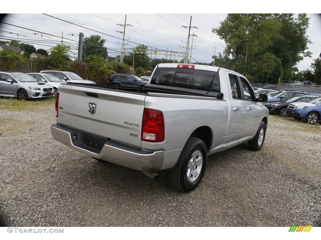 2012 Ram 1500 SLT Quad Cab 4x4 - Bright Silver Metallic / Dark Slate Gray/Medium Graystone photo #6