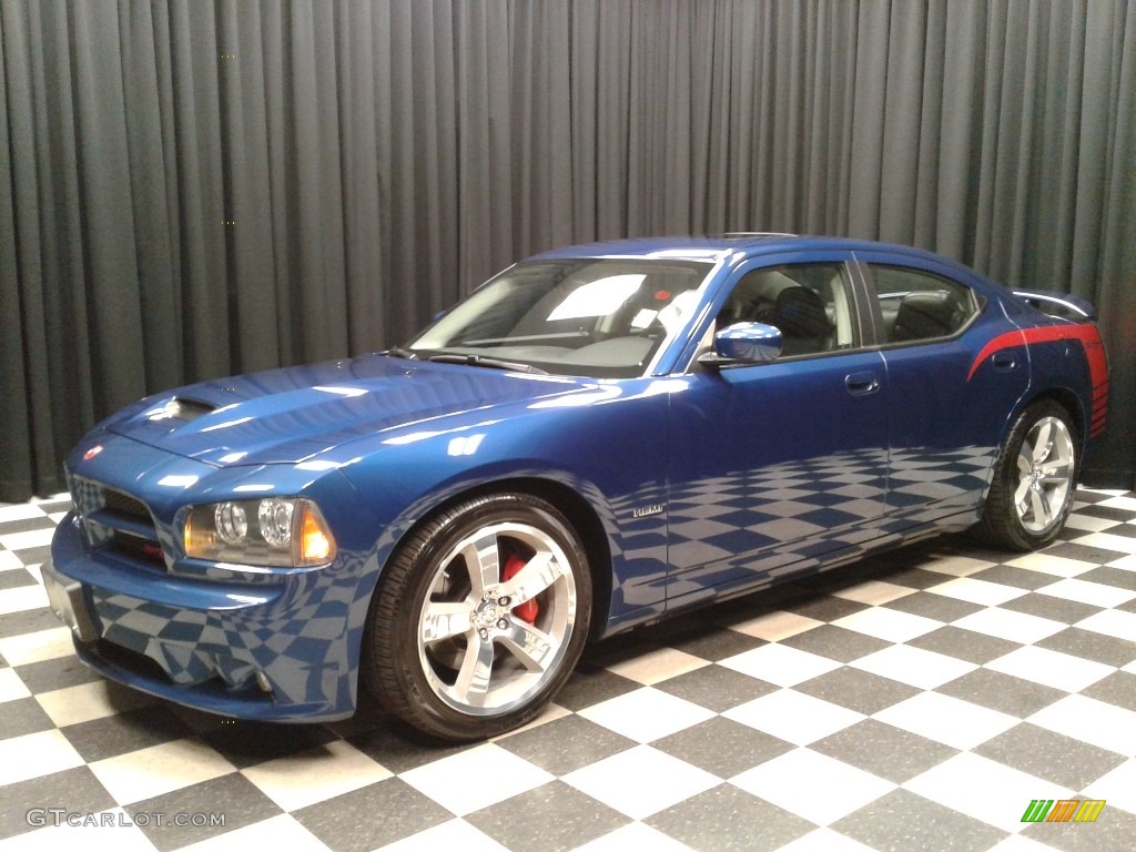 2010 Charger SRT8 - Deep Water Blue Pearl / Dark Slate Gray photo #2
