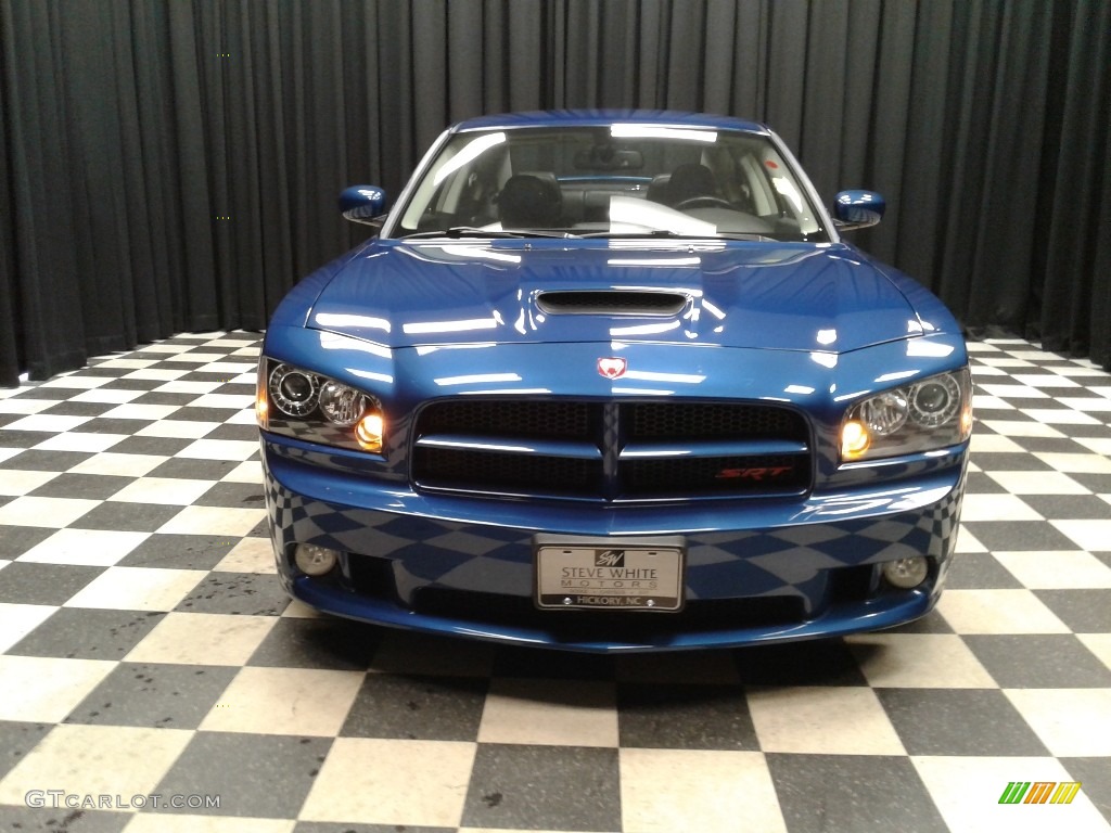2010 Charger SRT8 - Deep Water Blue Pearl / Dark Slate Gray photo #3