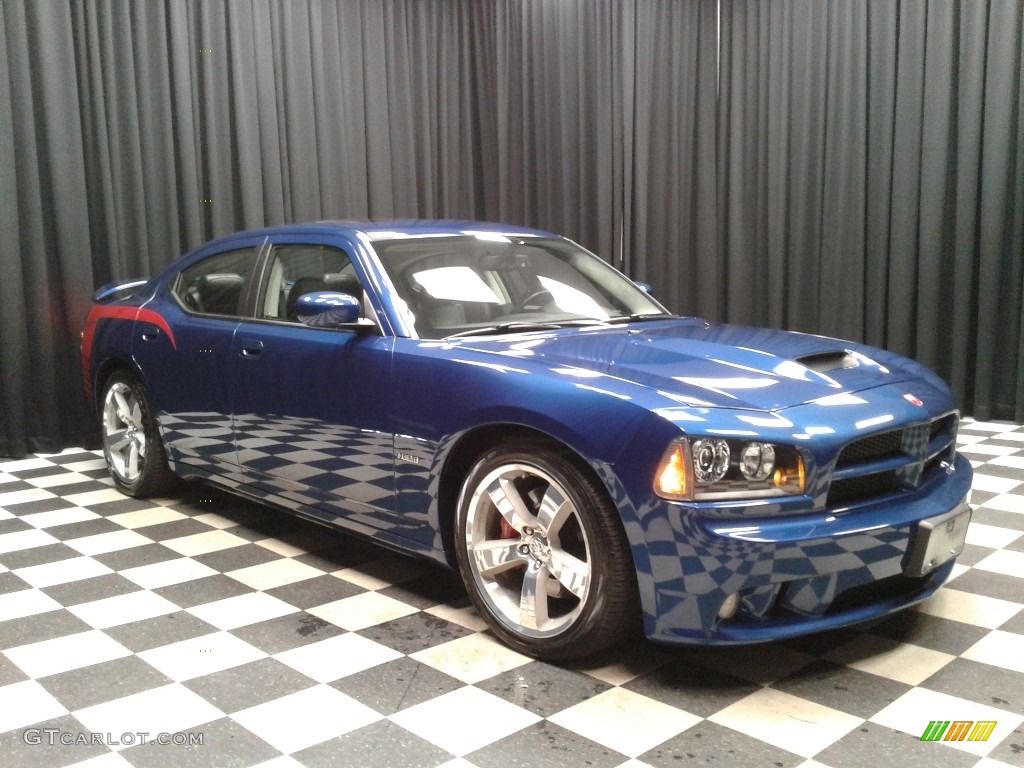2010 Charger SRT8 - Deep Water Blue Pearl / Dark Slate Gray photo #4