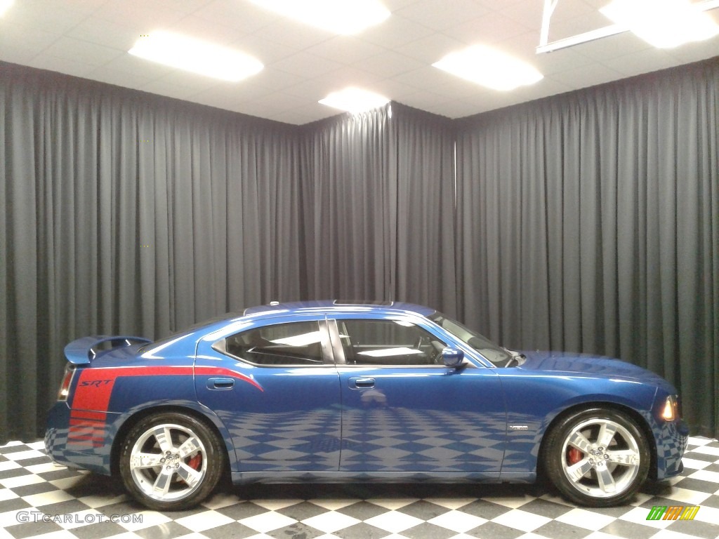 2010 Charger SRT8 - Deep Water Blue Pearl / Dark Slate Gray photo #5