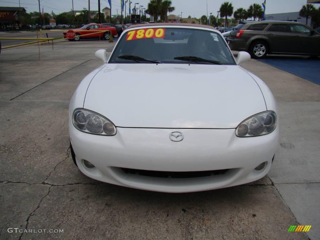 2001 MX-5 Miata Roadster - Pure White / Tan photo #3