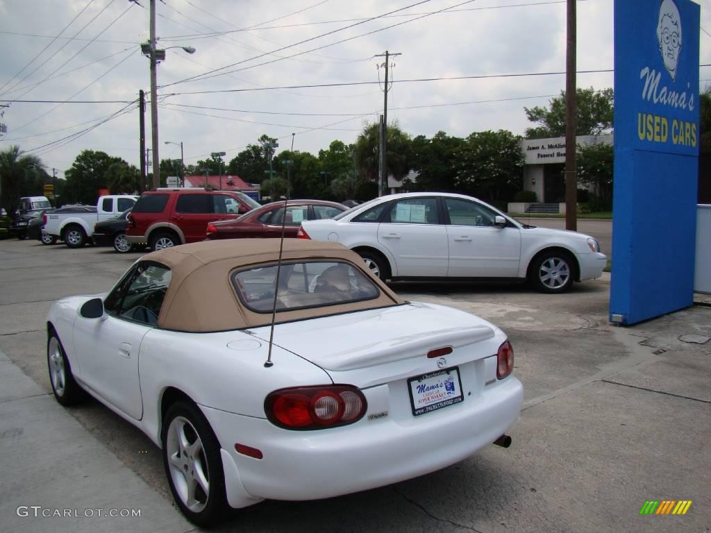 2001 MX-5 Miata Roadster - Pure White / Tan photo #6