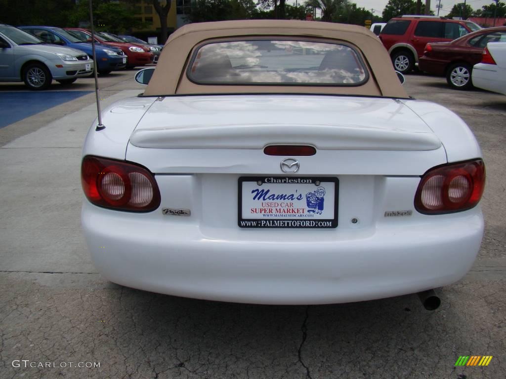 2001 MX-5 Miata Roadster - Pure White / Tan photo #7