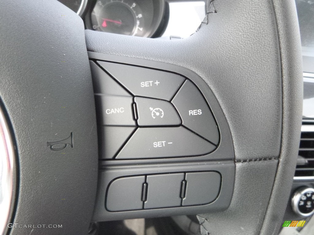 2018 Fiat 500X Pop AWD Black Steering Wheel Photo #128932089